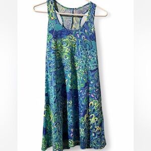 Lilly Pulitzer Blue and Green floral Designer dress